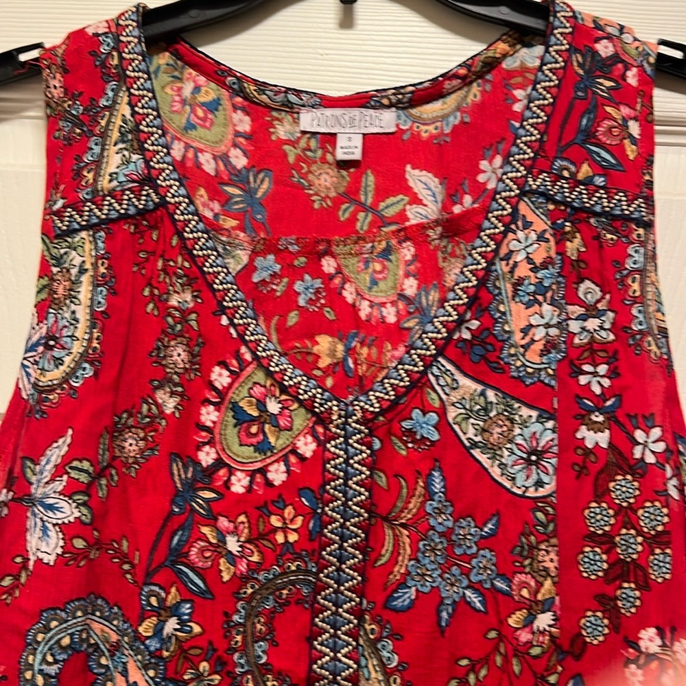 Patrons of Peace Anthropologie Boho Top Size Medium